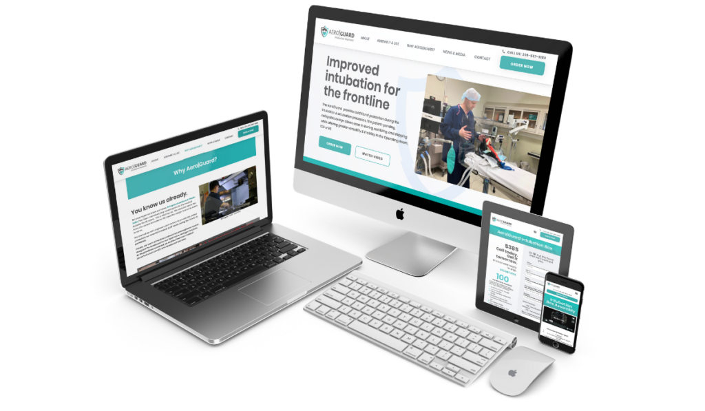 Custom website design for Aero|Guard built by SPARK